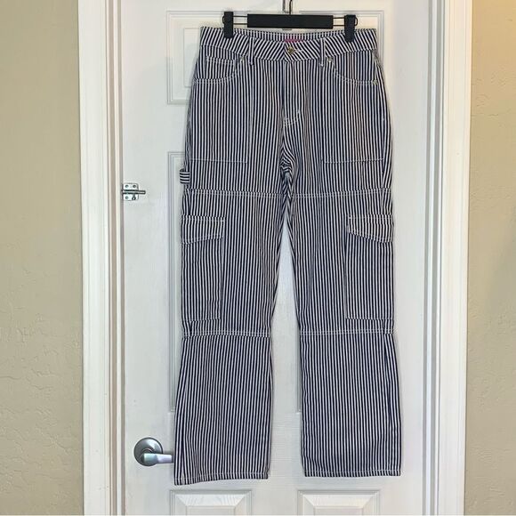 Edikted Stripe Out Cargo Pants Size Medium - Picture 3 of 10